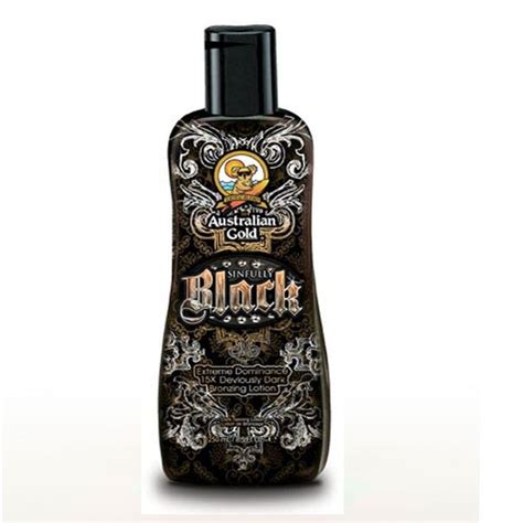 sinfully black tanning lotion.